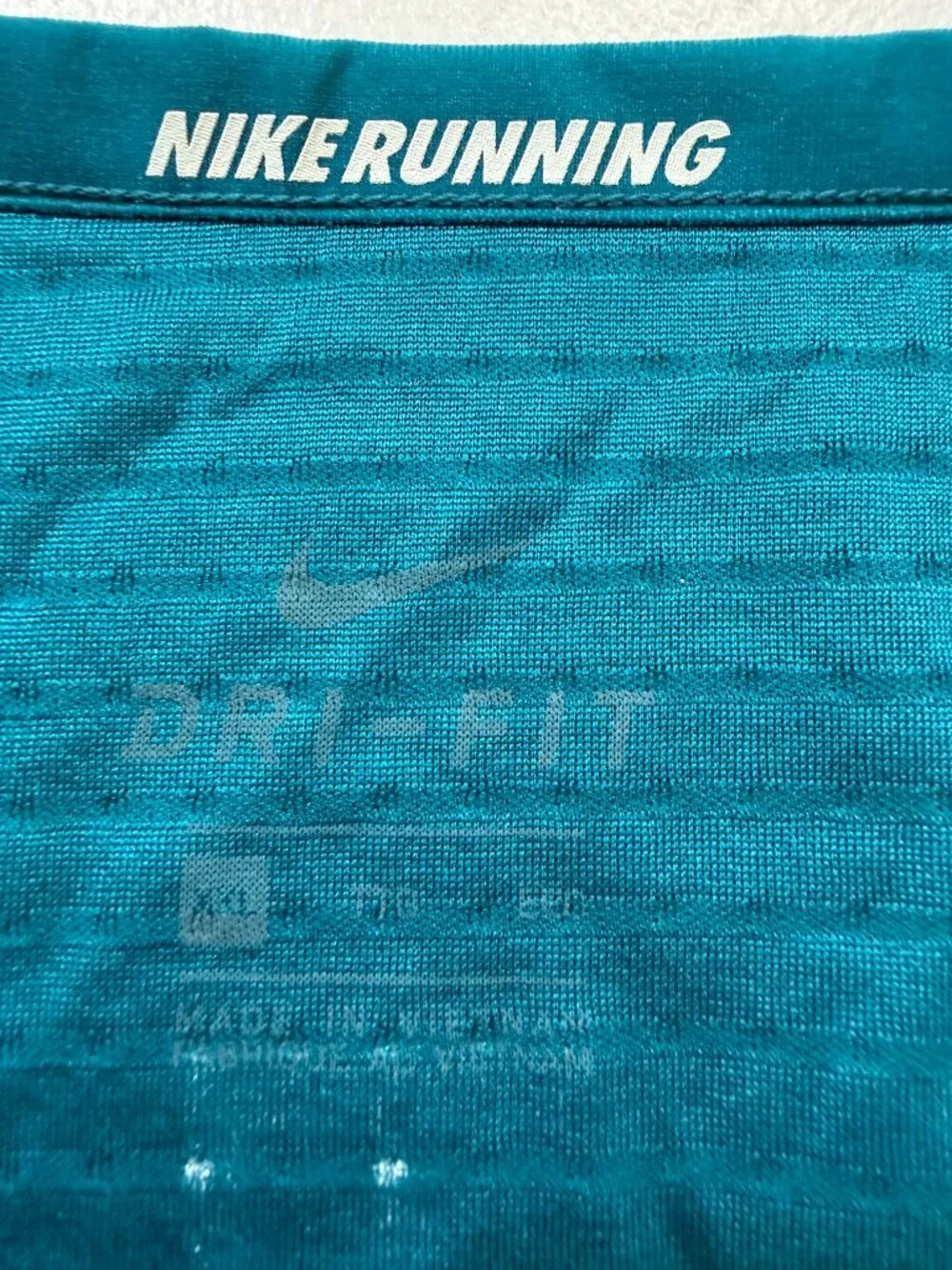 Nike Running Dri-FIT Peloton Women's XXL Short Sleeve Running Shirt Teal Blue
